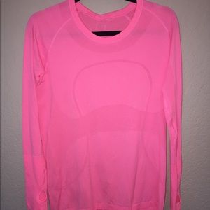 Lululemon Bright Pink LS Athletic Top 12